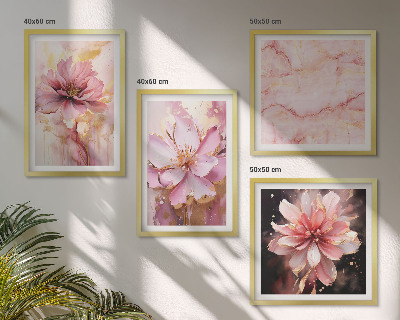 Set de cuadros modernos para salón Composiciones florales de rosas blancas