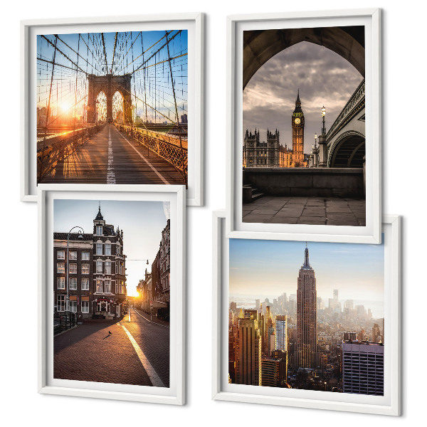 Galería de pared Juego de pinturas con vistas de Londres