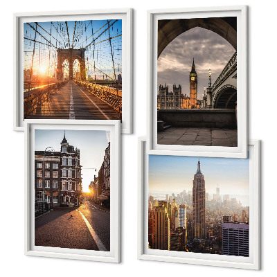 Galería de pared Juego de pinturas con vistas de Londres