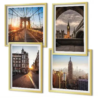 Galería de pared juego de cuadros con vistas de Londres