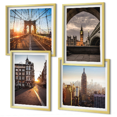 Galería de pared Juego de pinturas con vistas de Londres