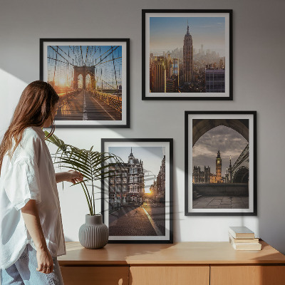 Galería de pared Juego de pinturas con vistas de Londres