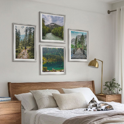 Galería de pared Montañas, lagos, bosques, senderos
