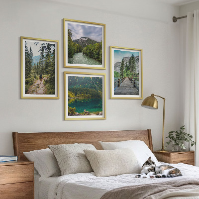 Galería de pared Montañas, lagos, bosques, senderos