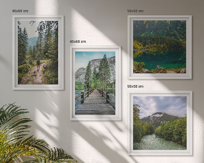 Galería de pared Montañas, lagos, bosques, senderos