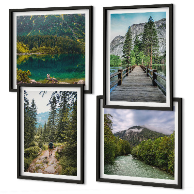 Galería de pared Montañas, lagos, bosques, senderos