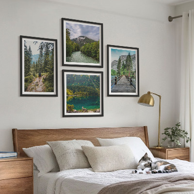 Galería de pared Montañas, lagos, bosques, senderos