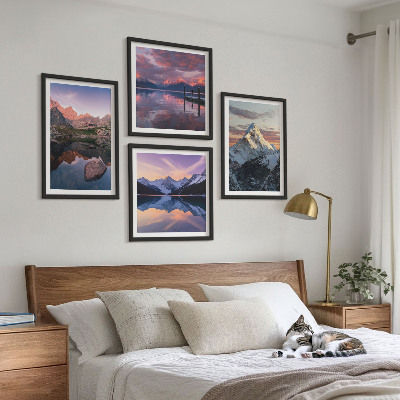 Set de cuadros modernos para salón Paisajes montañosos al fondo