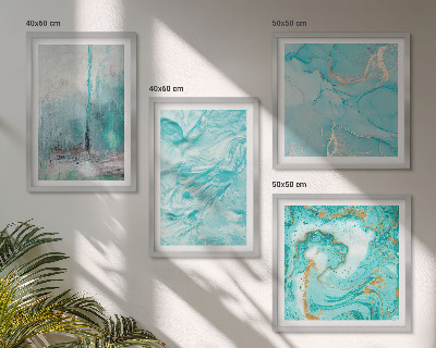 Galería de pared Tonos de azul con patrones abstractos