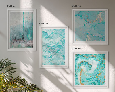 Galería de pared Tonos de azul con patrones abstractos