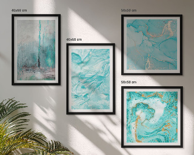Galería de pared Tonos de azul con patrones abstractos