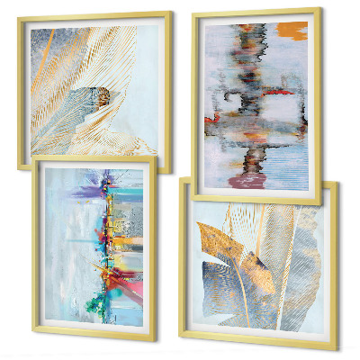 Set de cuadros modernos para salón composiciones de pintura abstracta