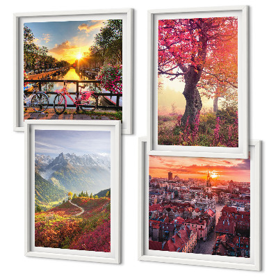 Galería de pared Paisajes de montaña en bicicleta