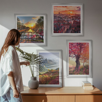 Galería de pared Paisajes de montaña en bicicleta