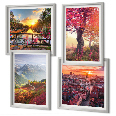 Galería de pared Paisajes de montaña en bicicleta