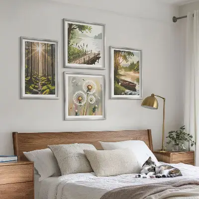 Galería de pared paisaje de lago en el bosque