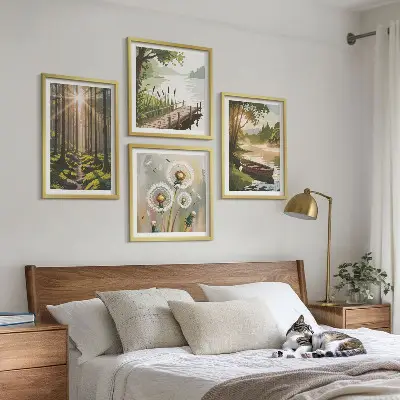 Galería de pared paisaje de lago en el bosque