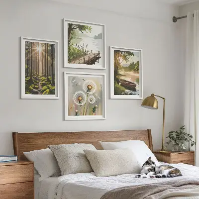 Galería de pared paisaje de lago en el bosque