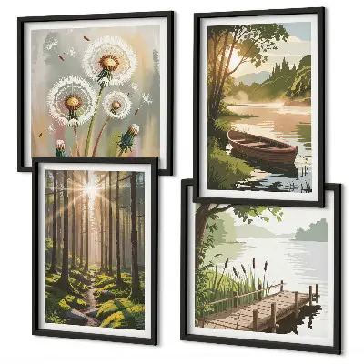 Galería de pared paisaje de lago en el bosque