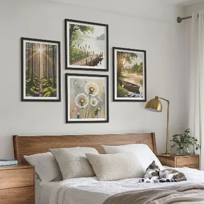 Galería de pared paisaje de lago en el bosque