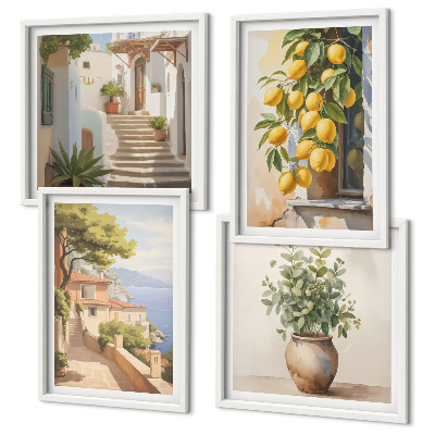 Galería de pared Flores en un jarrón, un mar de limones