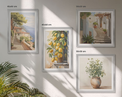 Galería de pared Flores en un jarrón, un mar de limones