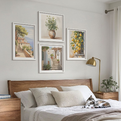 Galería de pared Flores en un jarrón, un mar de limones