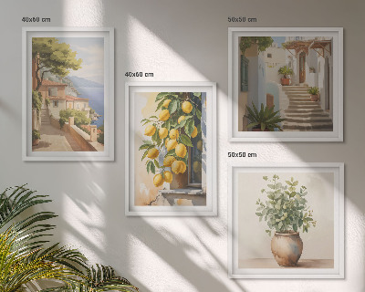 Galería de pared Flores en un jarrón, un mar de limones