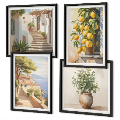 Galería de pared Flores en un jarrón, un mar de limones