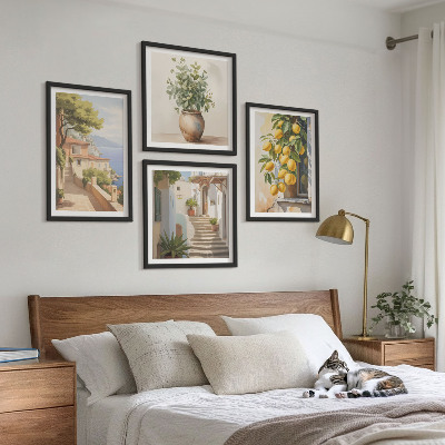 Galería de pared Flores en un jarrón, un mar de limones
