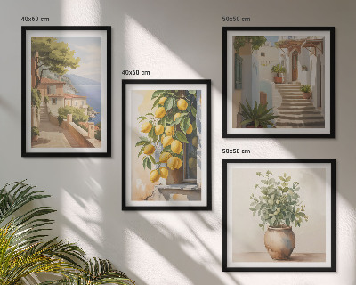 Galería de pared Flores en un jarrón, un mar de limones