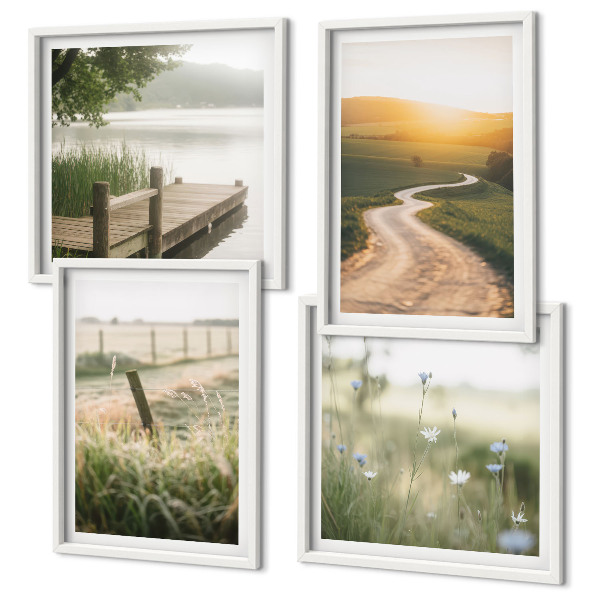 Galería de pared Camino de pradera paisajística hacia el oeste