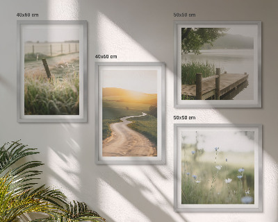 Galería de pared Camino de pradera paisajística hacia el oeste