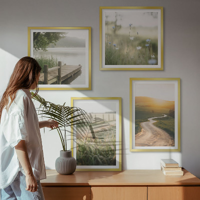 Galería de pared Camino de pradera paisajística hacia el oeste