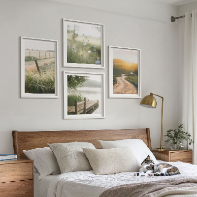 Galería de pared Camino de pradera paisajística hacia el oeste
