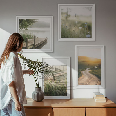 Galería de pared Camino de pradera paisajística hacia el oeste