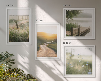 Galería de pared Camino de pradera paisajística hacia el oeste