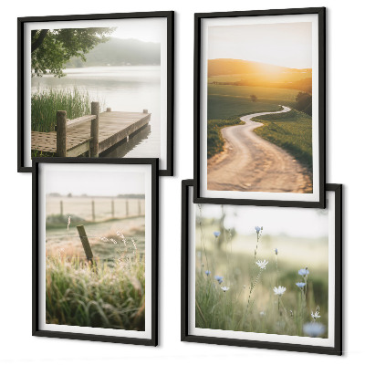 Galería de pared Camino de pradera paisajística hacia el oeste
