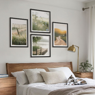 Galería de pared Camino de pradera paisajística hacia el oeste