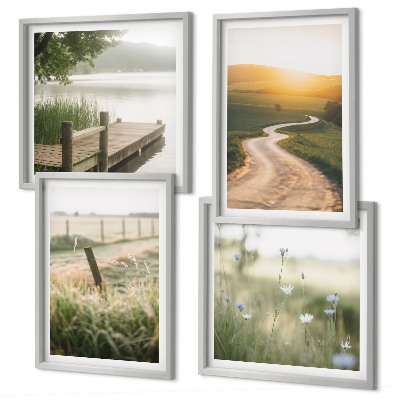 Galería de pared Camino de pradera paisajística hacia el oeste