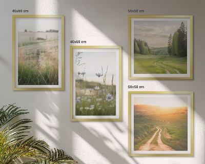 Set de cuadros modernos para salón Paisajes, naturaleza, campos, sol