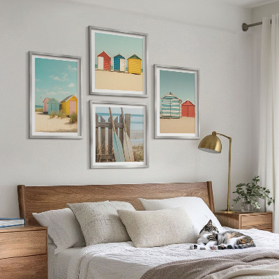 Galería de pared Casas coloridas playa sol