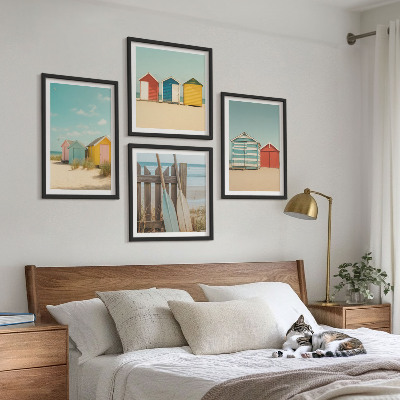 Galería de pared Casas coloridas playa sol