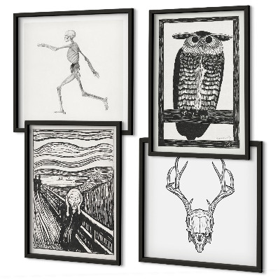 Galería de pared Inspiración Grito Calavera Búho