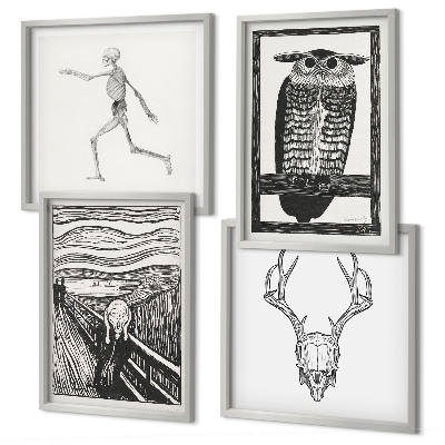 Galería de pared Inspiración Grito Calavera Búho
