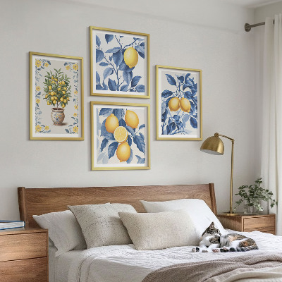Galería de pared ramas de limón hojas azules