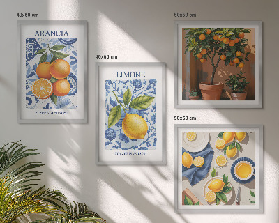 Galería de pared Ilustraciones de frutas cítricas