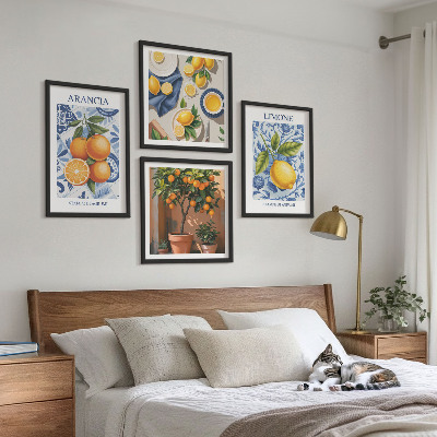 Galería de pared Ilustraciones de frutas cítricas