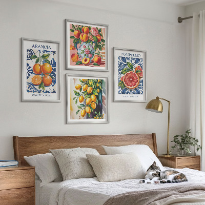 Set de cuadros modernos para salón Carteles de moda de cítricos italianos