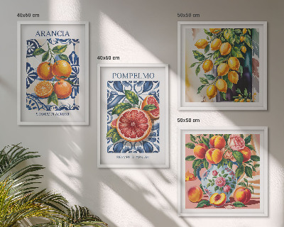 Set de cuadros modernos para salón Carteles de moda de cítricos italianos
